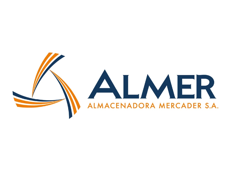 Logotipo de ALMER, Almacenadora Mercader